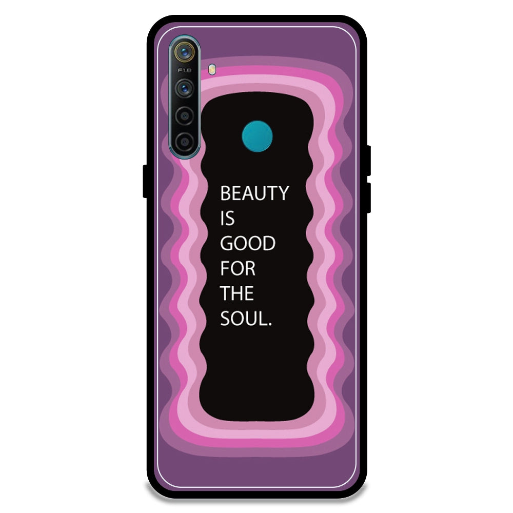 'Beauty Is Good For The Soul' - Pink Armor Case For Realme Models Realme 5i