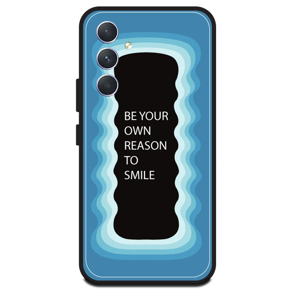 'Be Your Own Reason To Smile' - Blue Armor Case For Samsung Models Samsung A54 5G