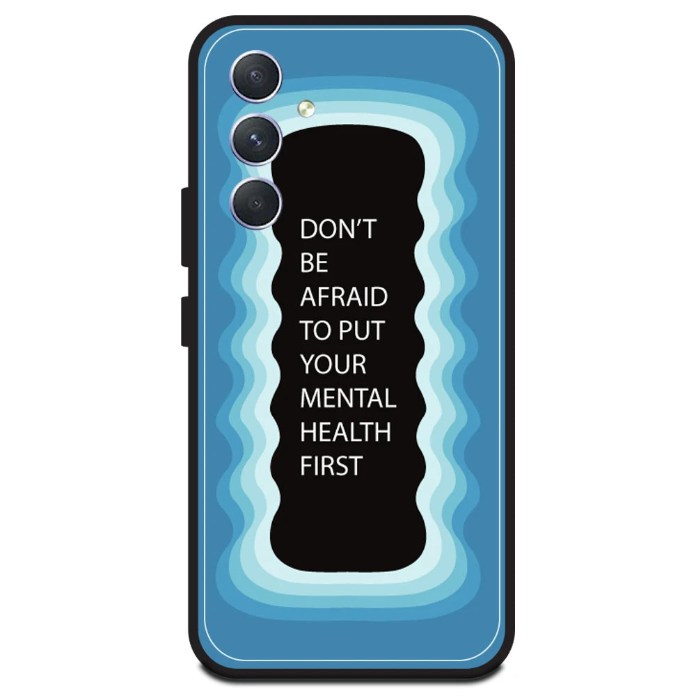 'Don't be Afraid To Put Your Mental Health First' - Blue Armor Case For Samsung Models Samsung A54 5G