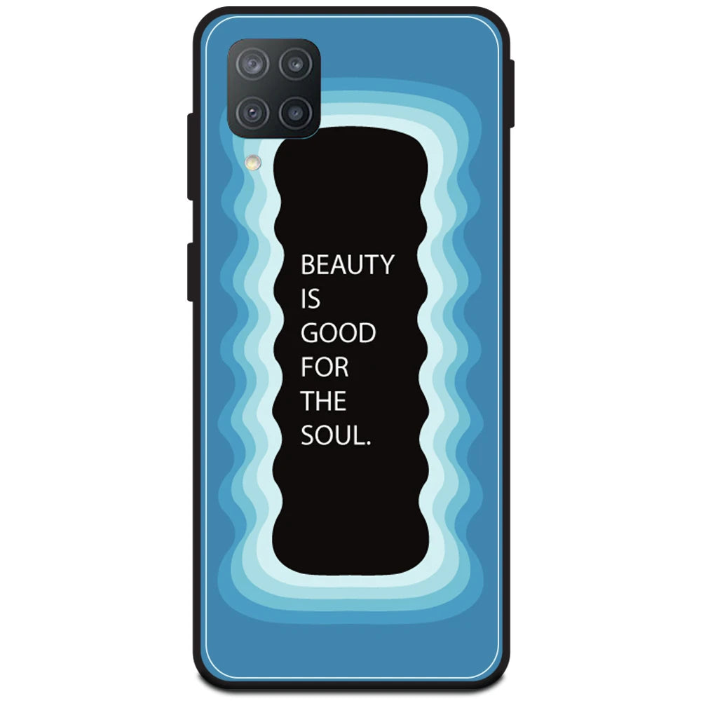 'Beauty Is Good For The Soul' - Blue Armor Case For Samsung Models Samsung M12