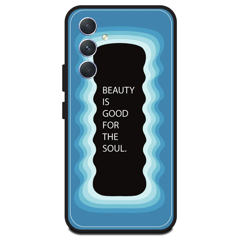 'Beauty Is Good For The Soul' - Blue Armor Case For Samsung Models Samsung A54 5G