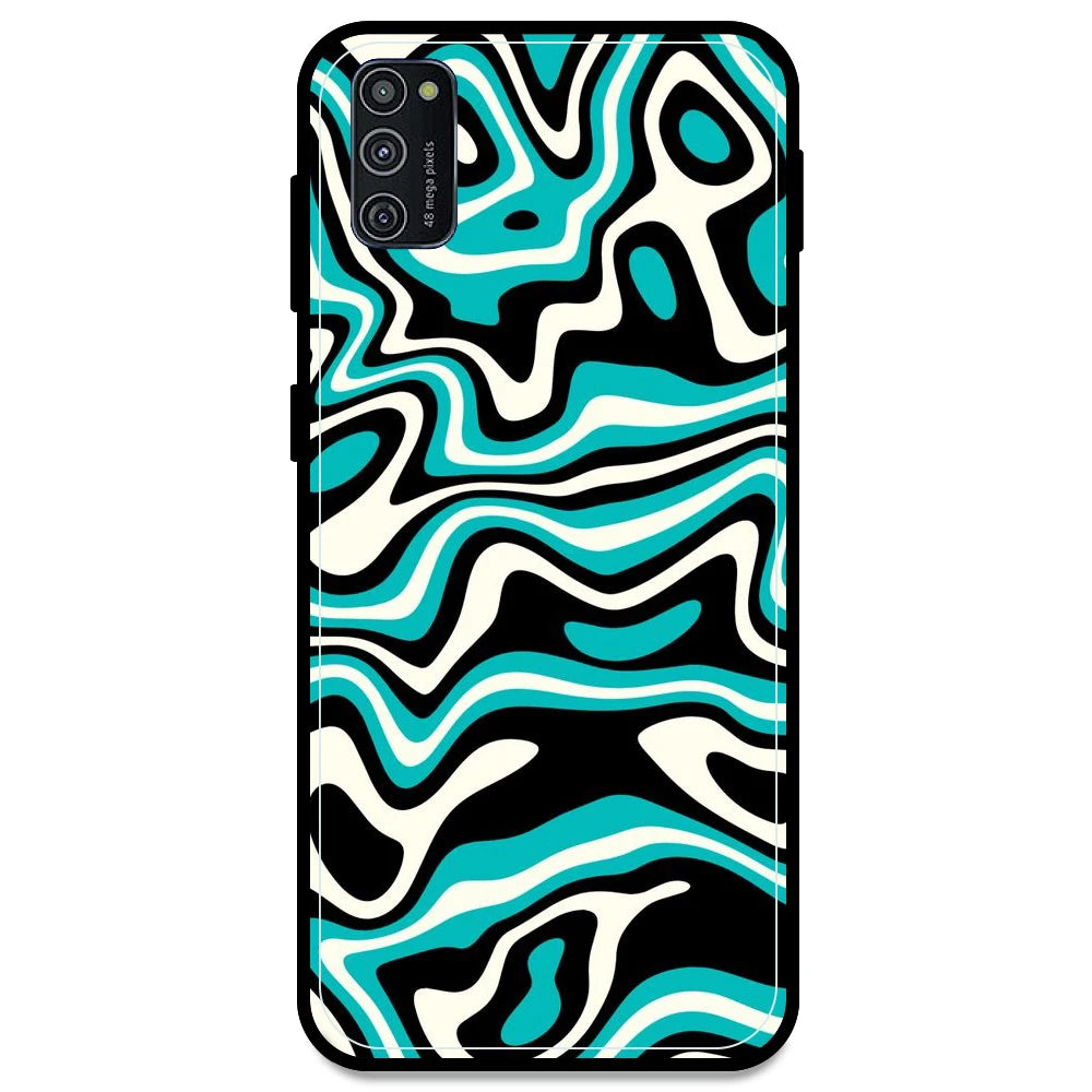 Blue & Black Waves - Armor Case For Samsung Models Samsung M21
