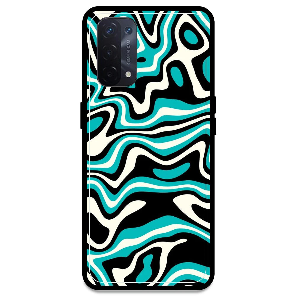 Blue & Black Waves - Armor Case For Oppo Models Oppo A54