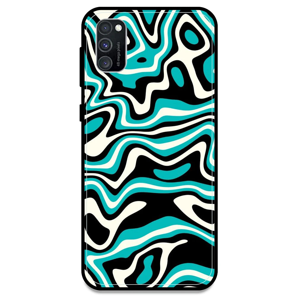 Blue & Black Waves - Armor Case For Samsung Models Samsung M30s