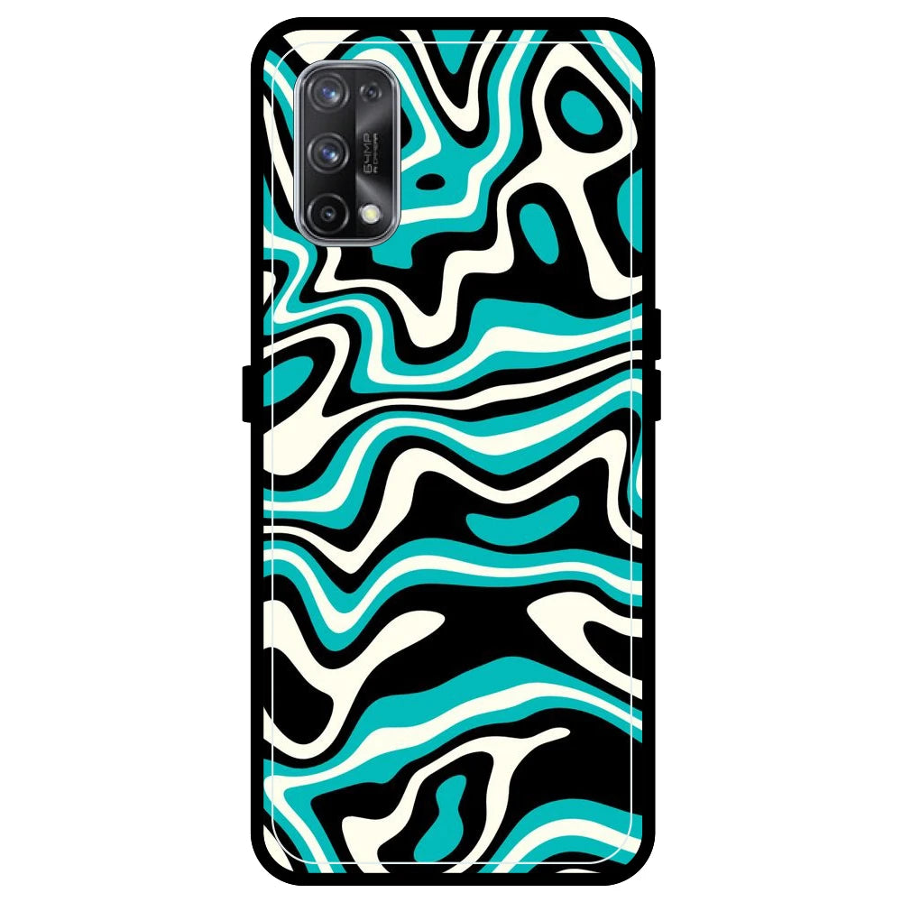 Blue & Black Waves - Armor Case For Realme Models Realme X7
