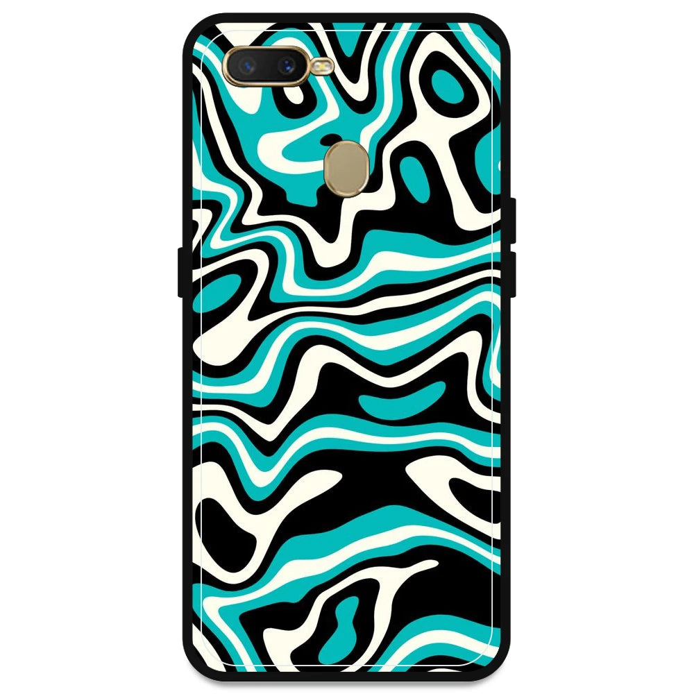 Blue & Black Waves - Armor Case For Oppo Models Oppo A7