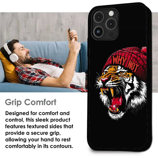 Why Not Tiger Street Art - Glossy Metal Silicone Case For Apple iPhone Infographic