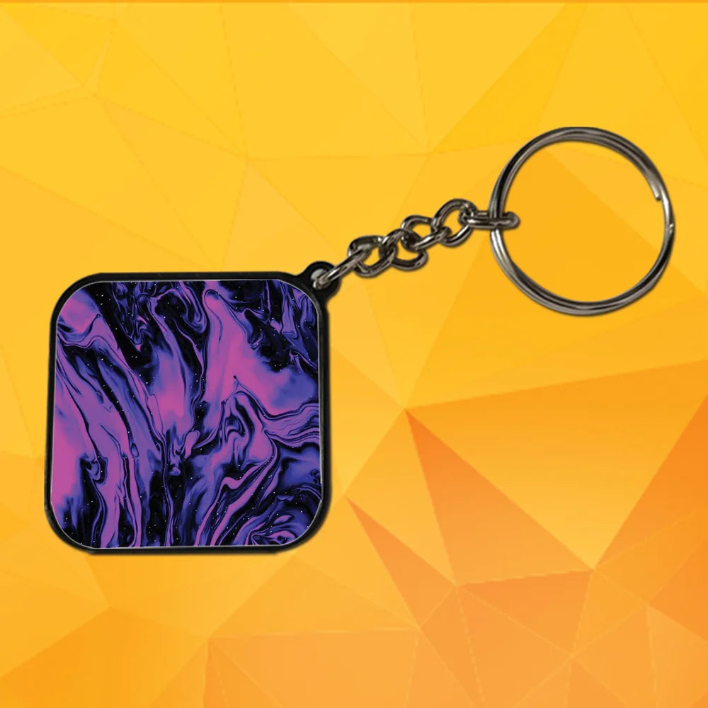 Watermarble - A Combo Of 4 Black Border Keychains