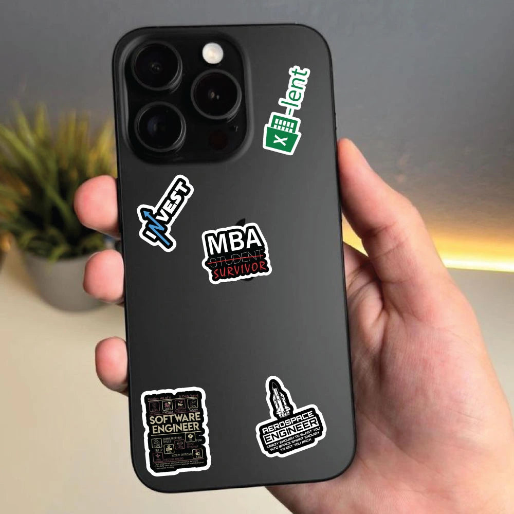 Professional Sticker Bundle – 47 Waterproof Aesthetic Stickers Infographic
