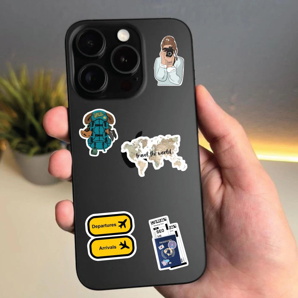 Places Sticker Bundle – 47 Waterproof Aesthetic Stickers Infographic