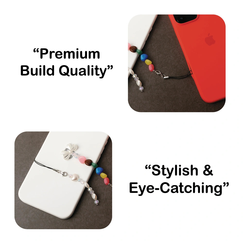 Colourful Hearts - A Combo of Mini Phone Charms Infographic