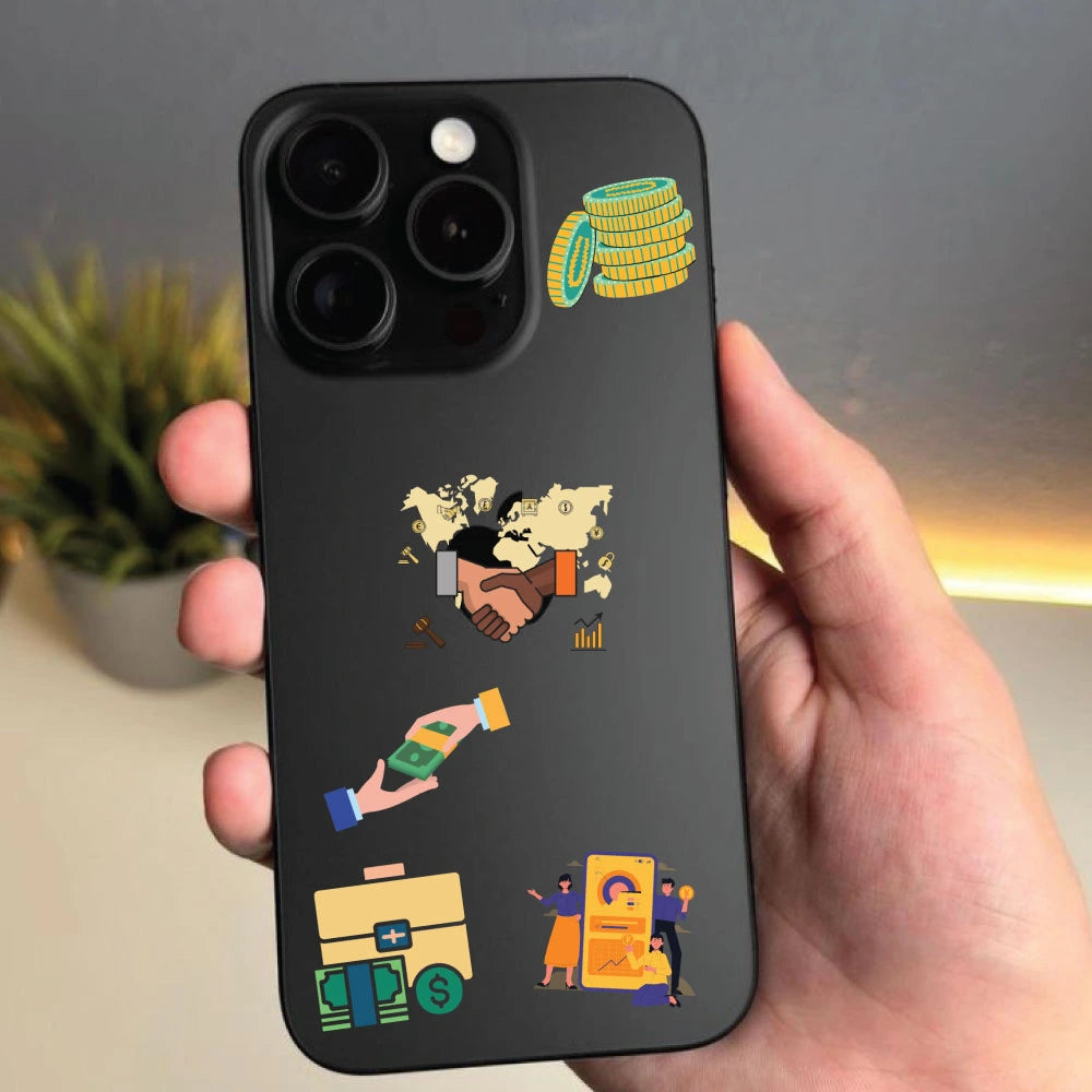 Banking Sticker Bundle – 48 Waterproof Aesthetic Stickers Infographic