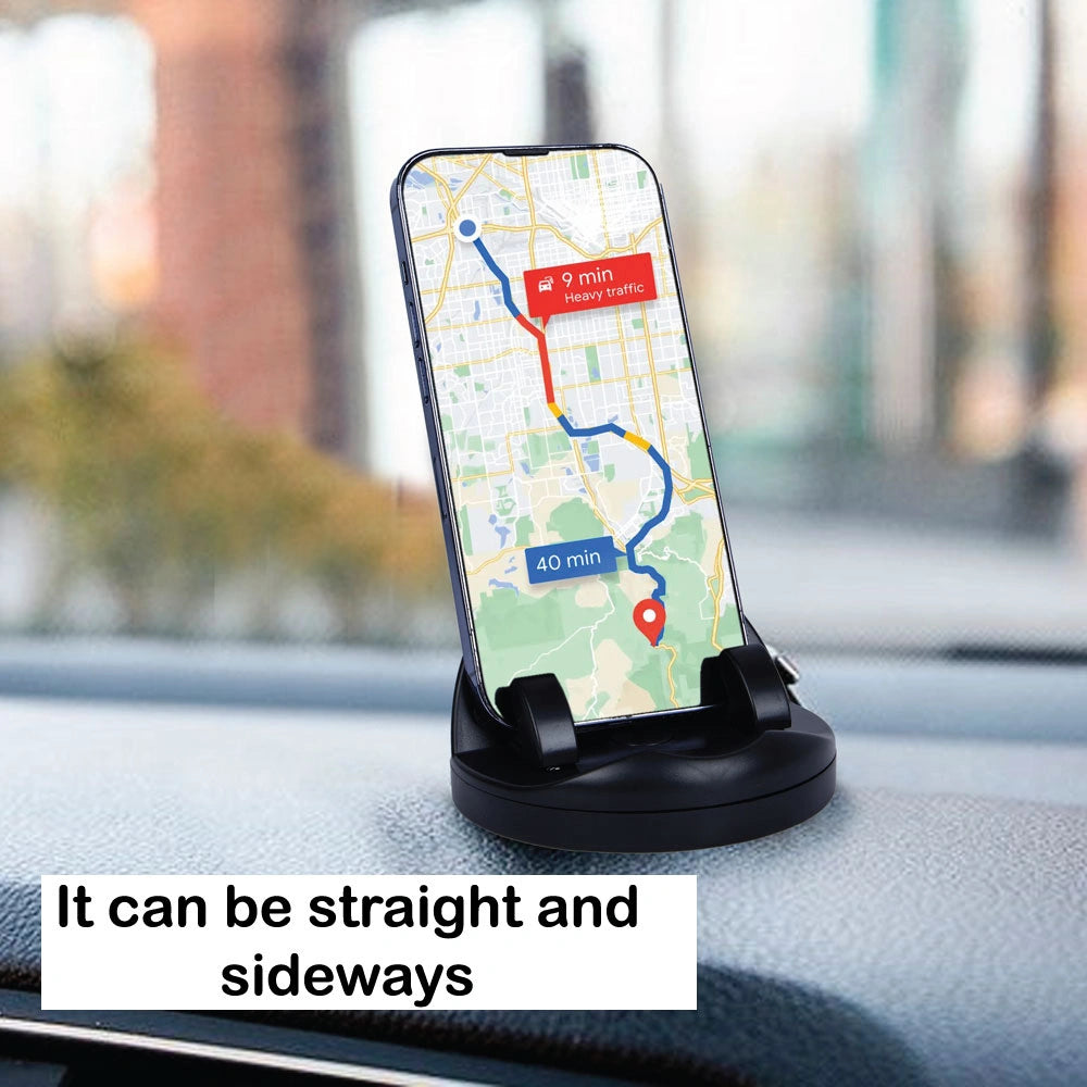 Black car phone holder on a white background Infographic