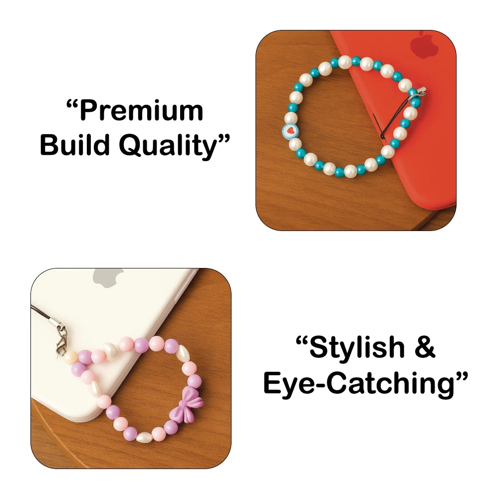 The Blue & Pink World - A Combo Of 2 Mini Round Phone Charms Infographic
