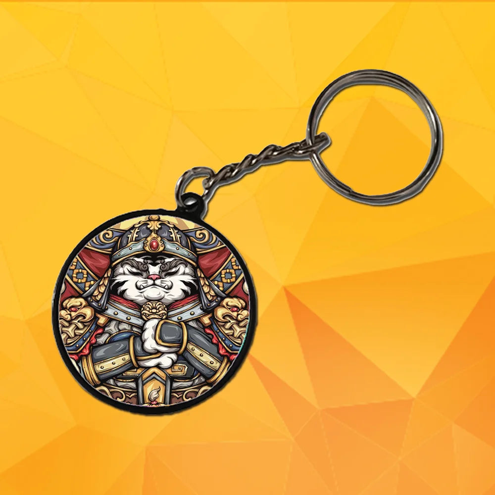 Warriors - A Combo Of 4 Black Border Keychains