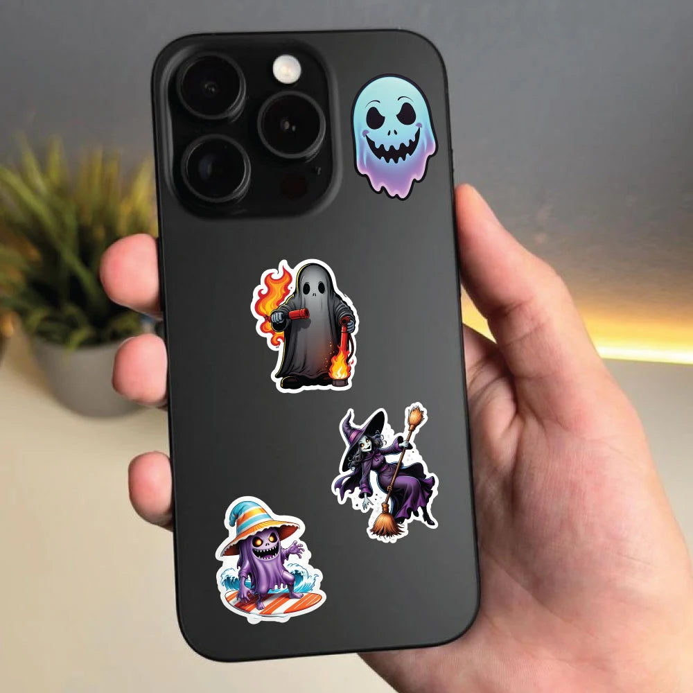 Ghost Sticker Bundle – 48 Waterproof Aesthetic Stickers Infographic
