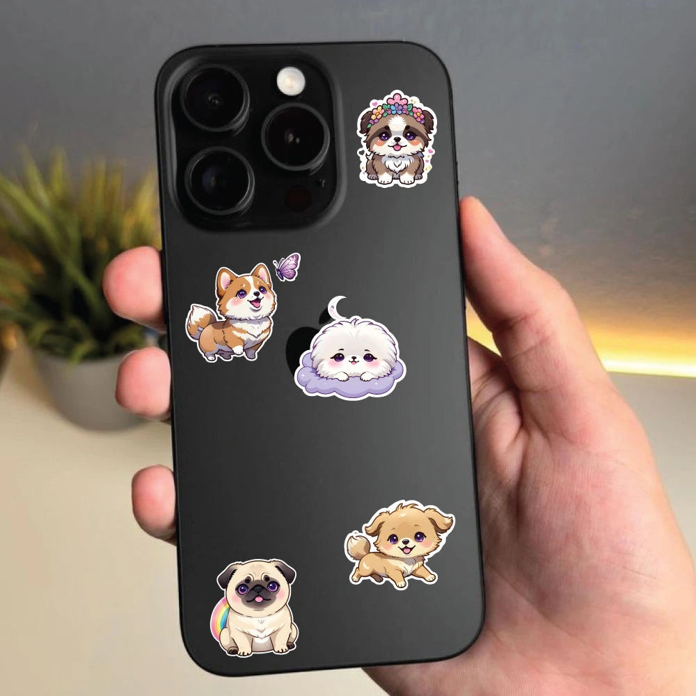Dog Sticker Bundle – 42 Waterproof Aesthetic Stickers Infographic