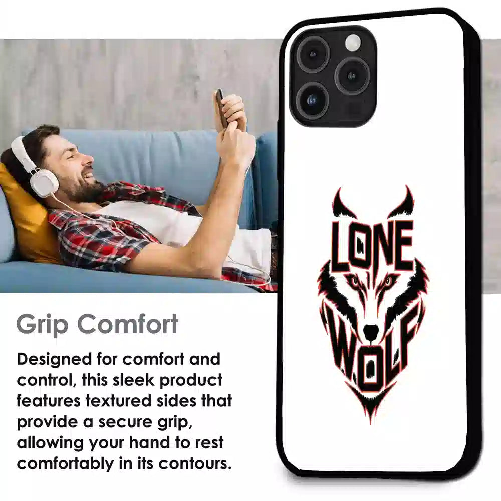 Lone Wolf Power Art - Glossy Metal Silicone Case For Apple iPhone Infographic