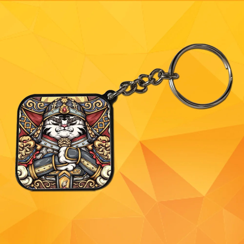 Warriors - A Combo Of 4 Black Border Keychains