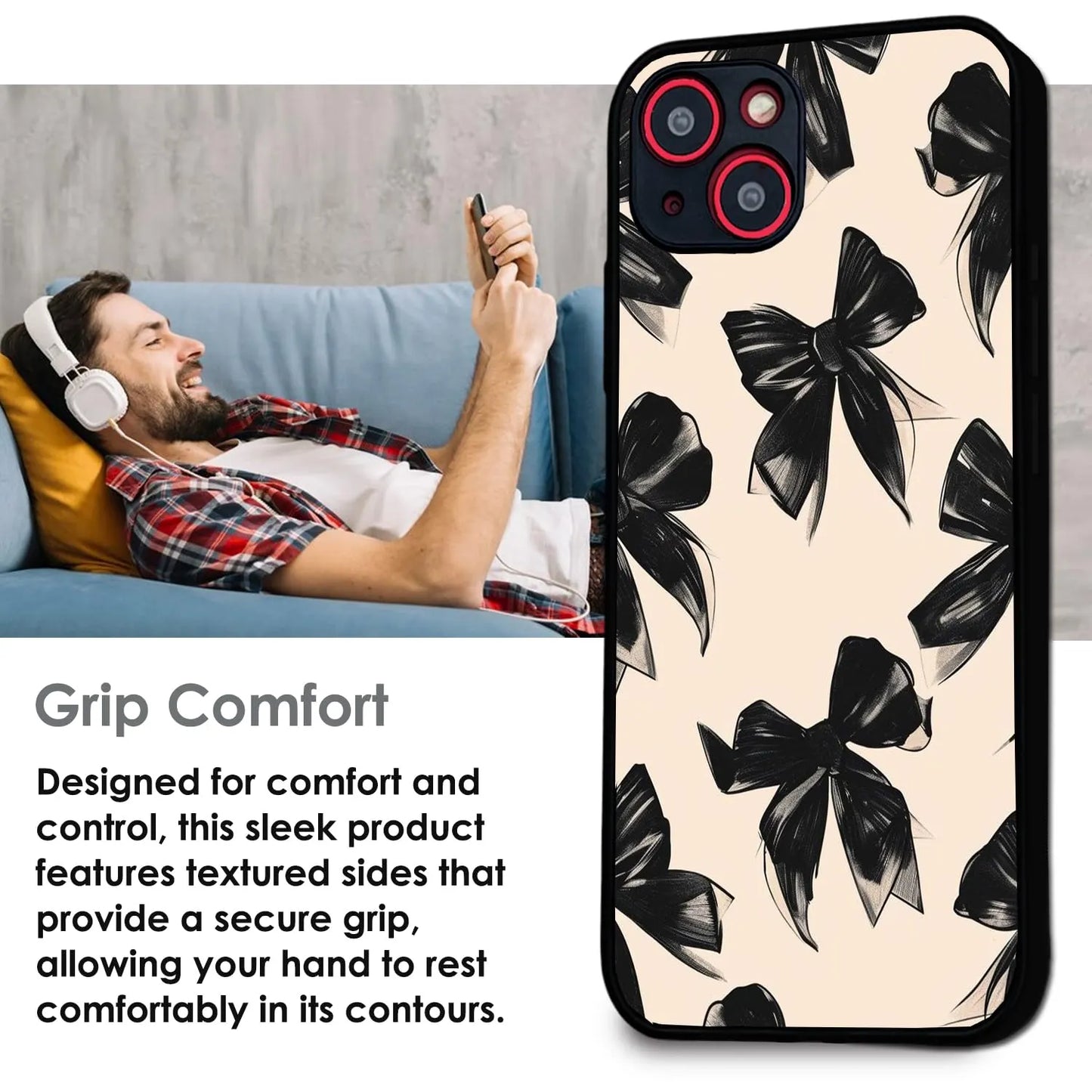 Customize Your Own Glossy Metal Silicone Case For Apple iPhone Models infogrpahic