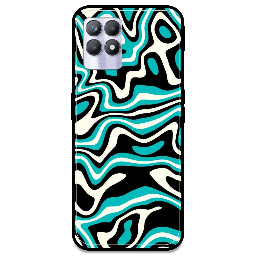 Blue & Black Waves - Armor Case For Realme Models Realme 8i