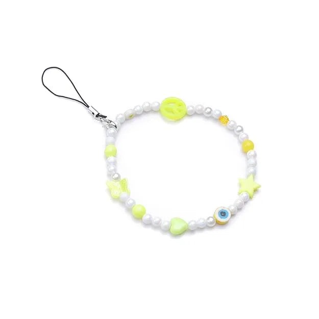 Yellow And Blue Peace - A Combo Of 2 Round Phone Charms