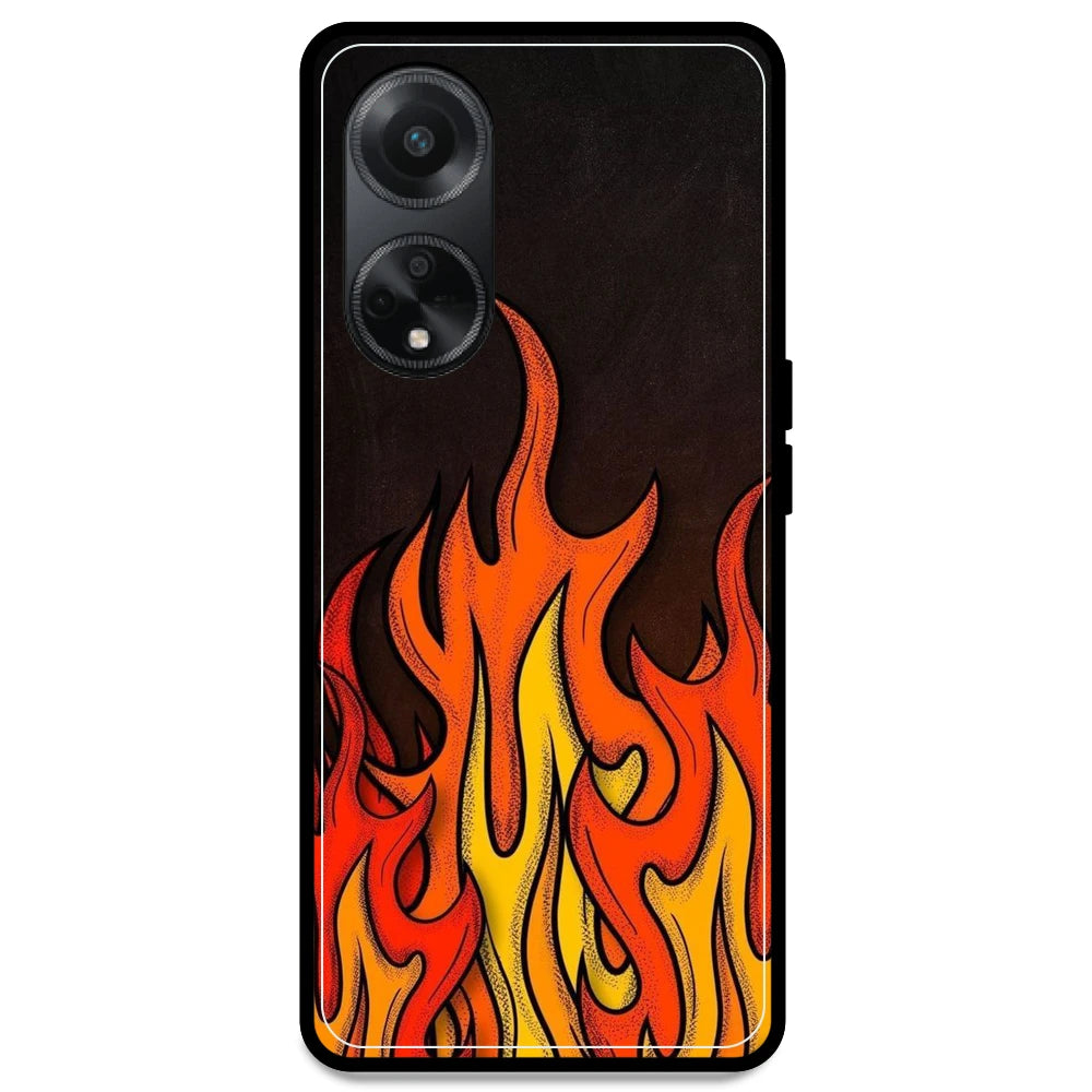Flames - Armor Case For Oppo Models Oppo F23 5G