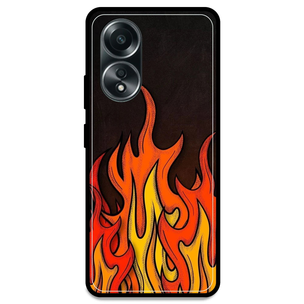 Flames - Armor Case For Oppo Models Oppo A58