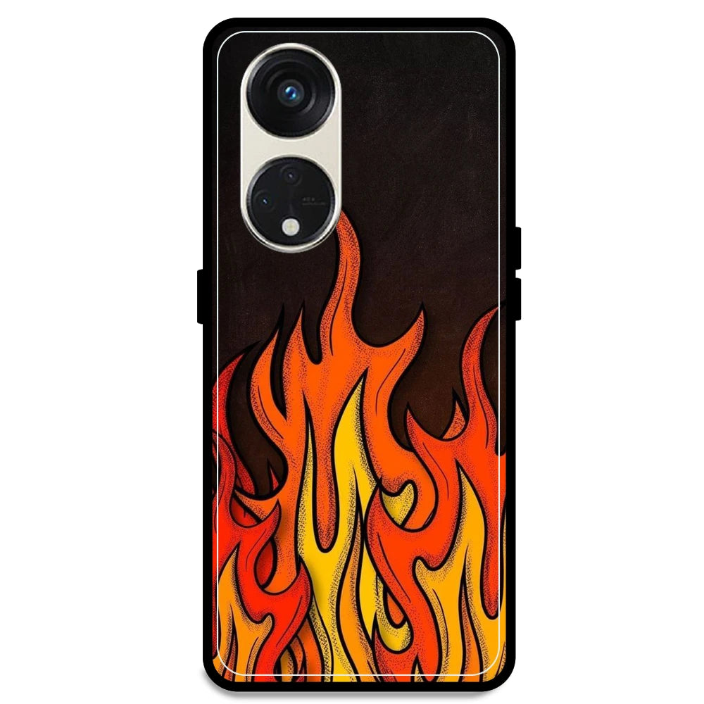 Flames - Armor Case For Oppo Models Oppo Reno 8T 5G