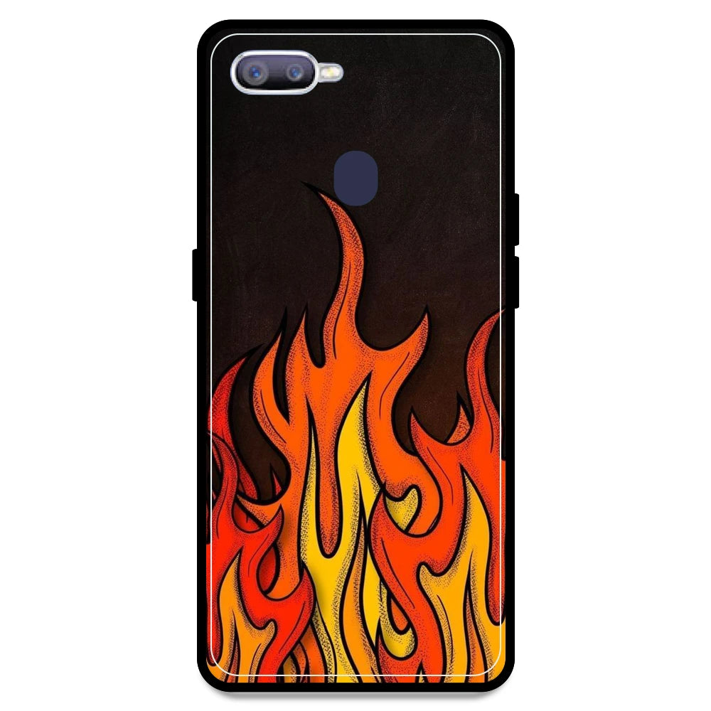 Flames - Armor Case For Oppo Models Oppo F9 Pro