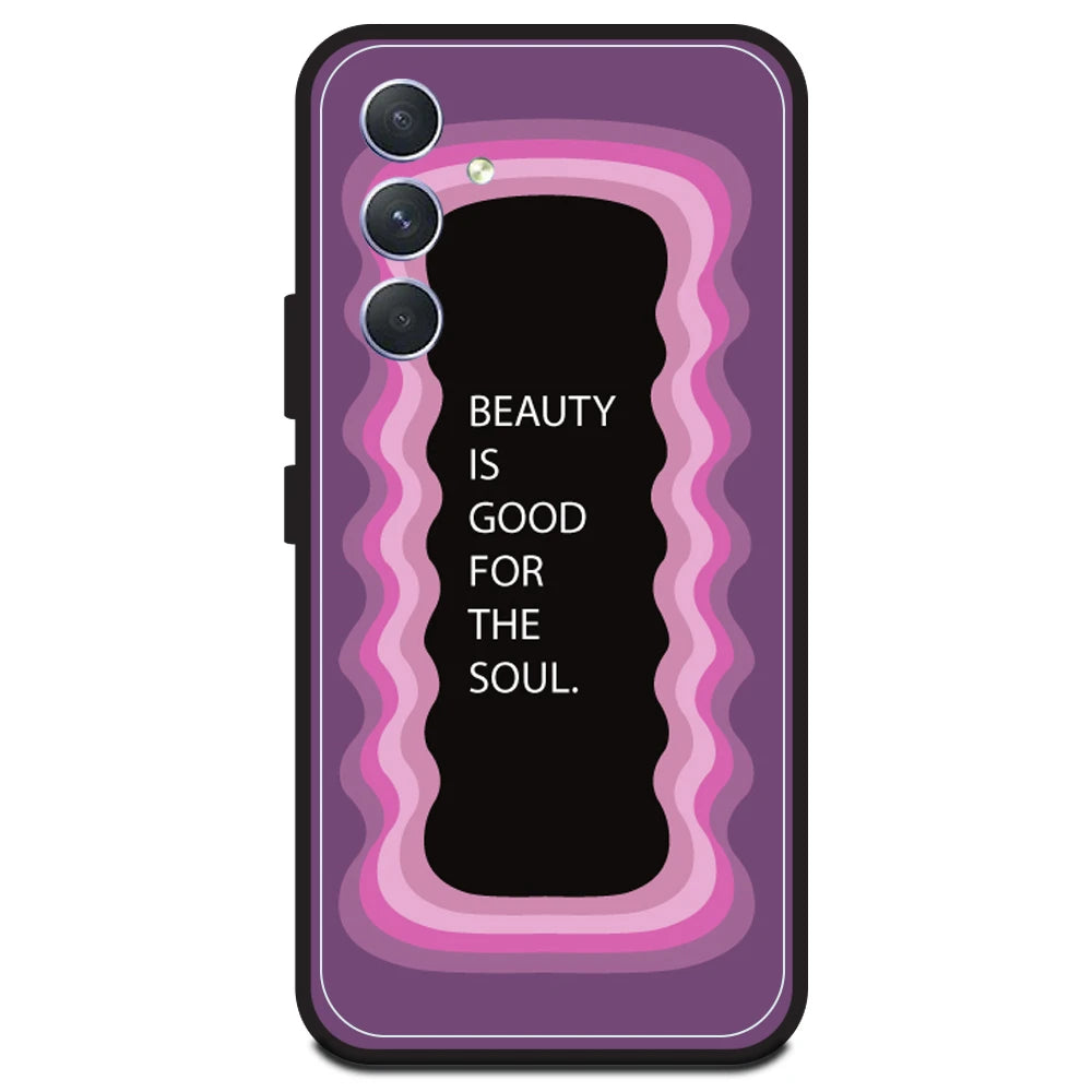 'Beauty Is Good For The Soul' - Pink Armor Case For Samsung Models Samsung A54 5G