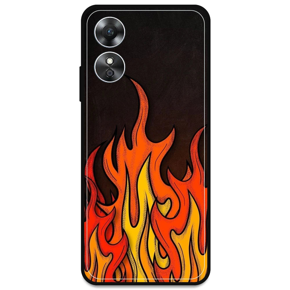 Flames - Armor Case For Oppo Models Oppo A17