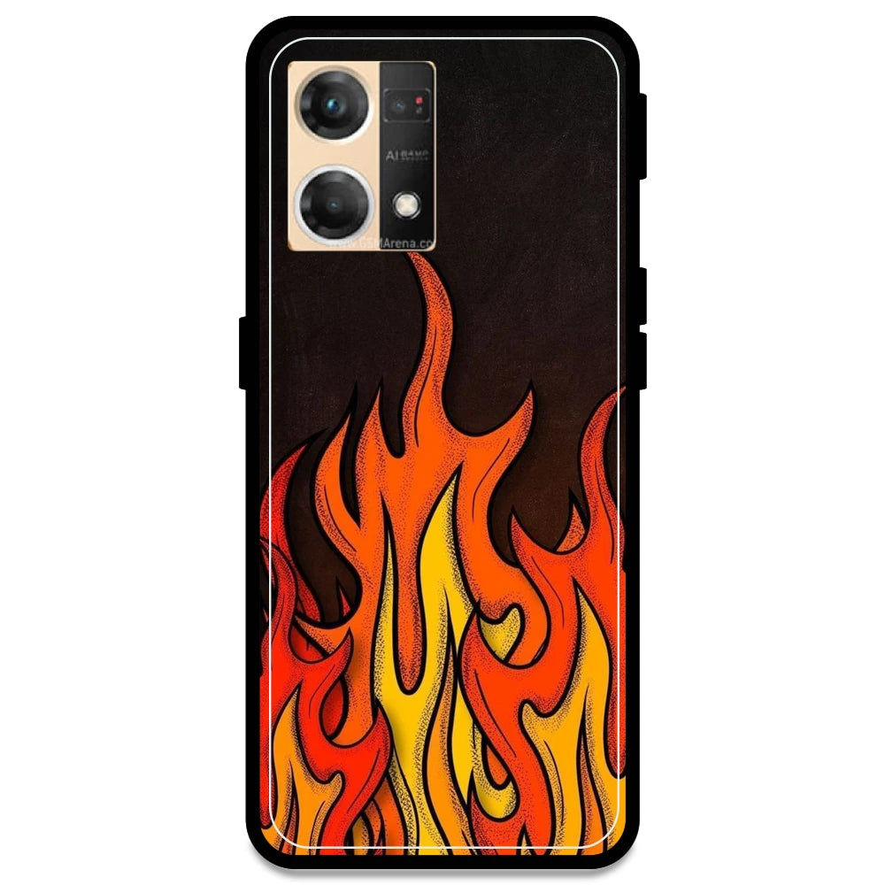 Flames - Armor Case For Oppo Models Oppo F21 Pro 4G