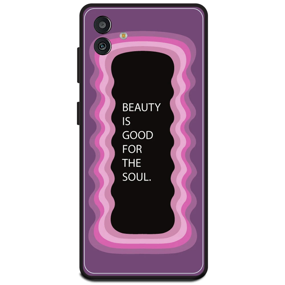 'Beauty Is Good For The Soul' - Pink Armor Case For Samsung Models Samsung M13 5G