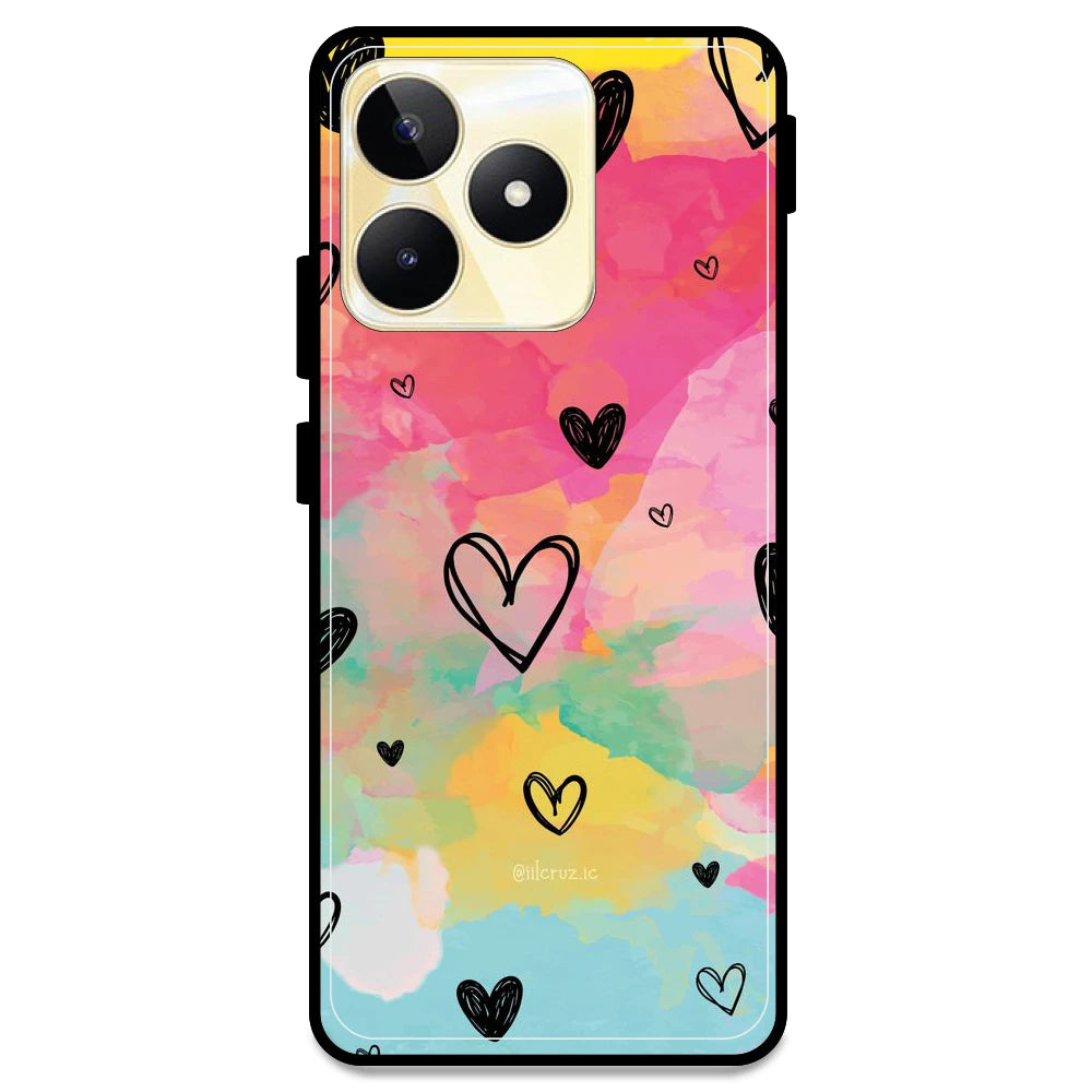 Hearts - Armor Case For Realme Models Realme Narzo N53
