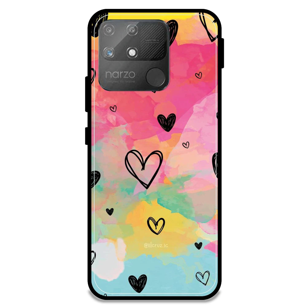 Hearts - Armor Case For Realme Models Realme Narzo 50A