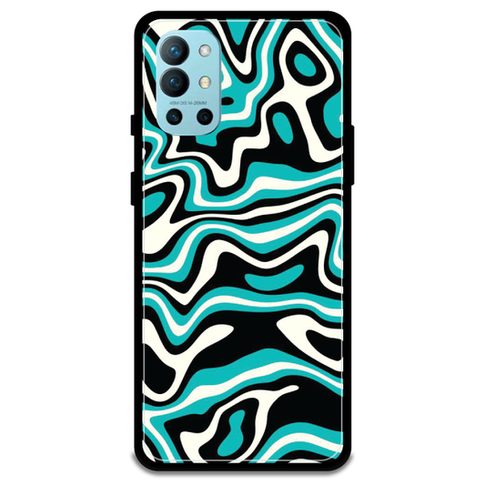 Blue & Black Waves Armor Case OnePlus 9R