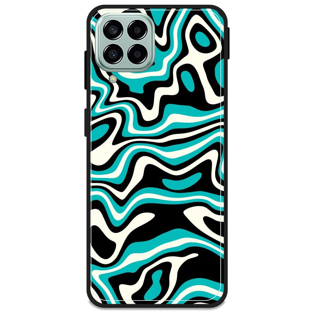Blue & Black Waves - Armor Case For Samsung Models Samsung M33 5G