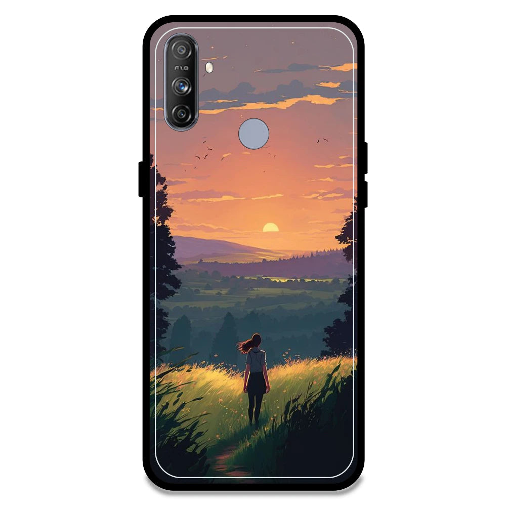 Girl & the Mountains - Armor Case For Realme Models Realme Narzo 20A