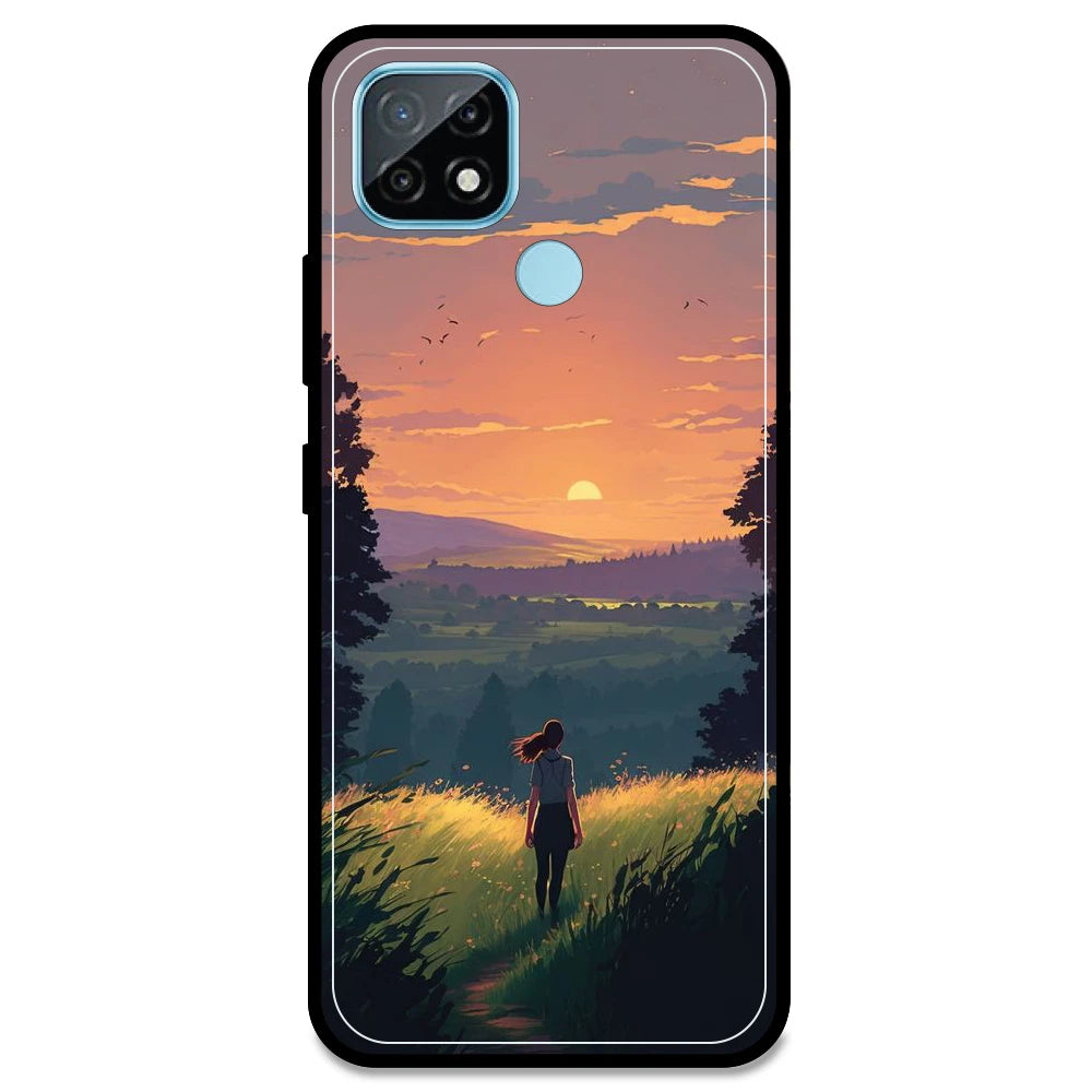 Girl & the Mountains - Armor Case For Realme Models Realme C21 (2021)