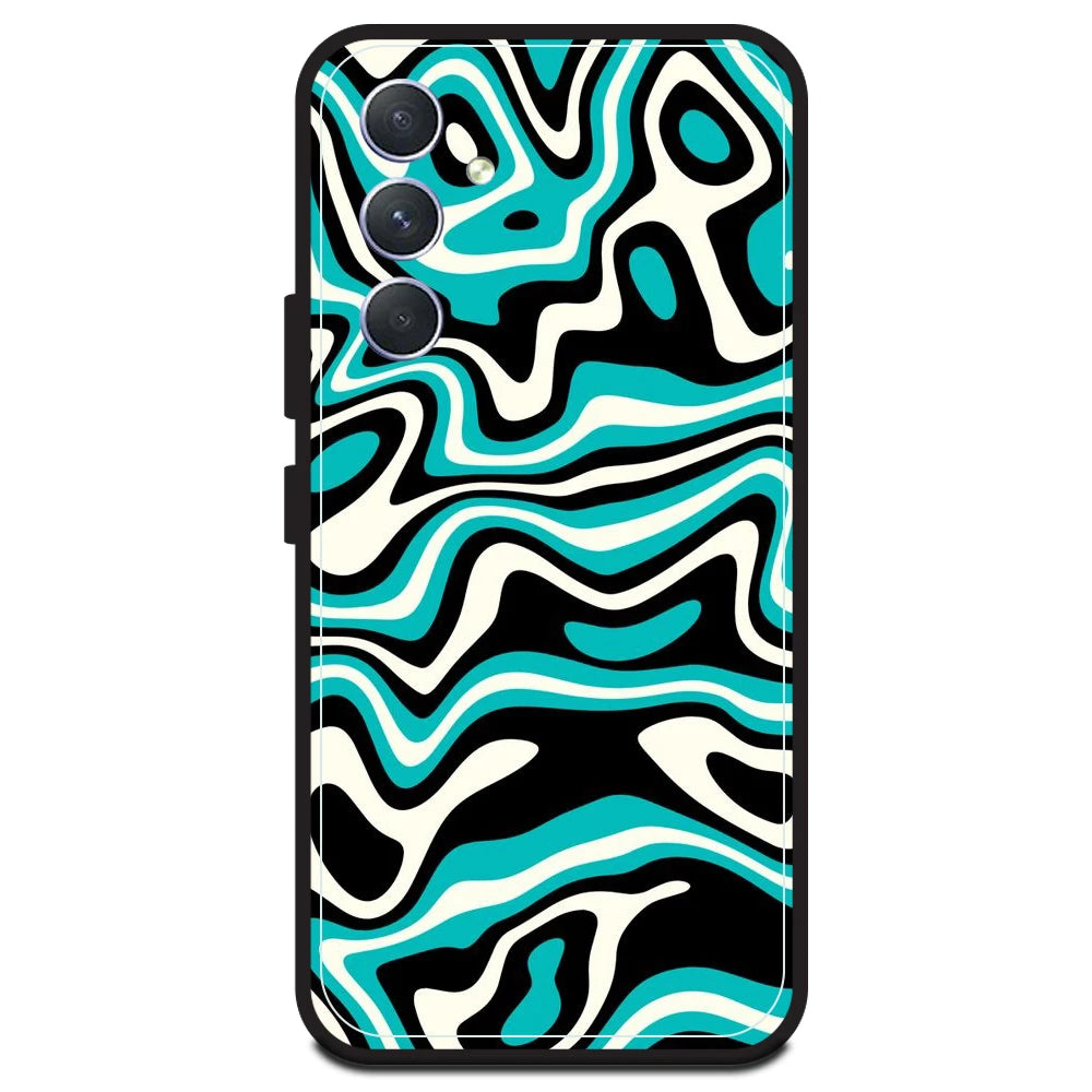 Blue & Black Waves - Armor Case For Samsung Models Samsung A54 5G