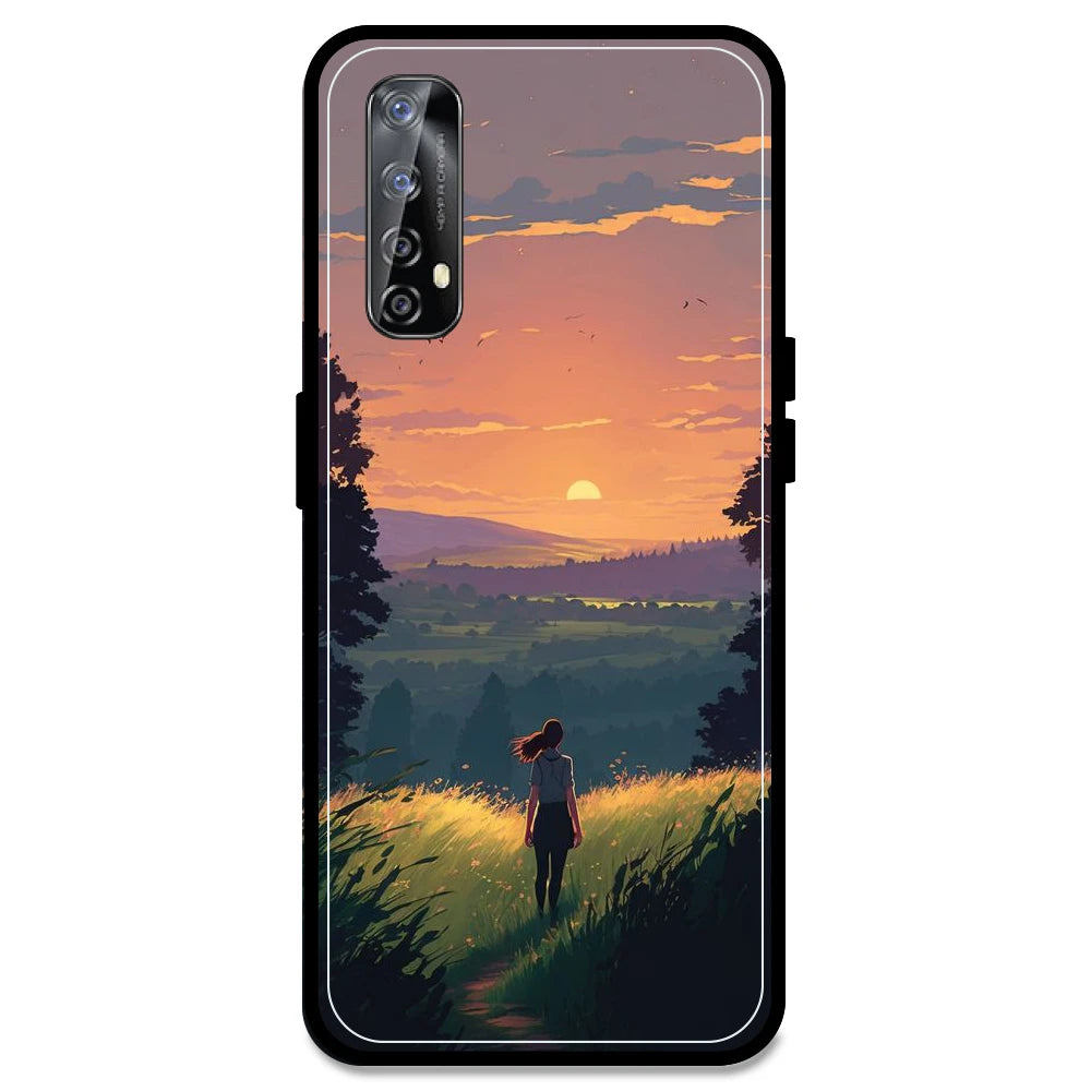 Girl & the Mountains - Armor Case For Realme Models Realme Narzo 20 Pro