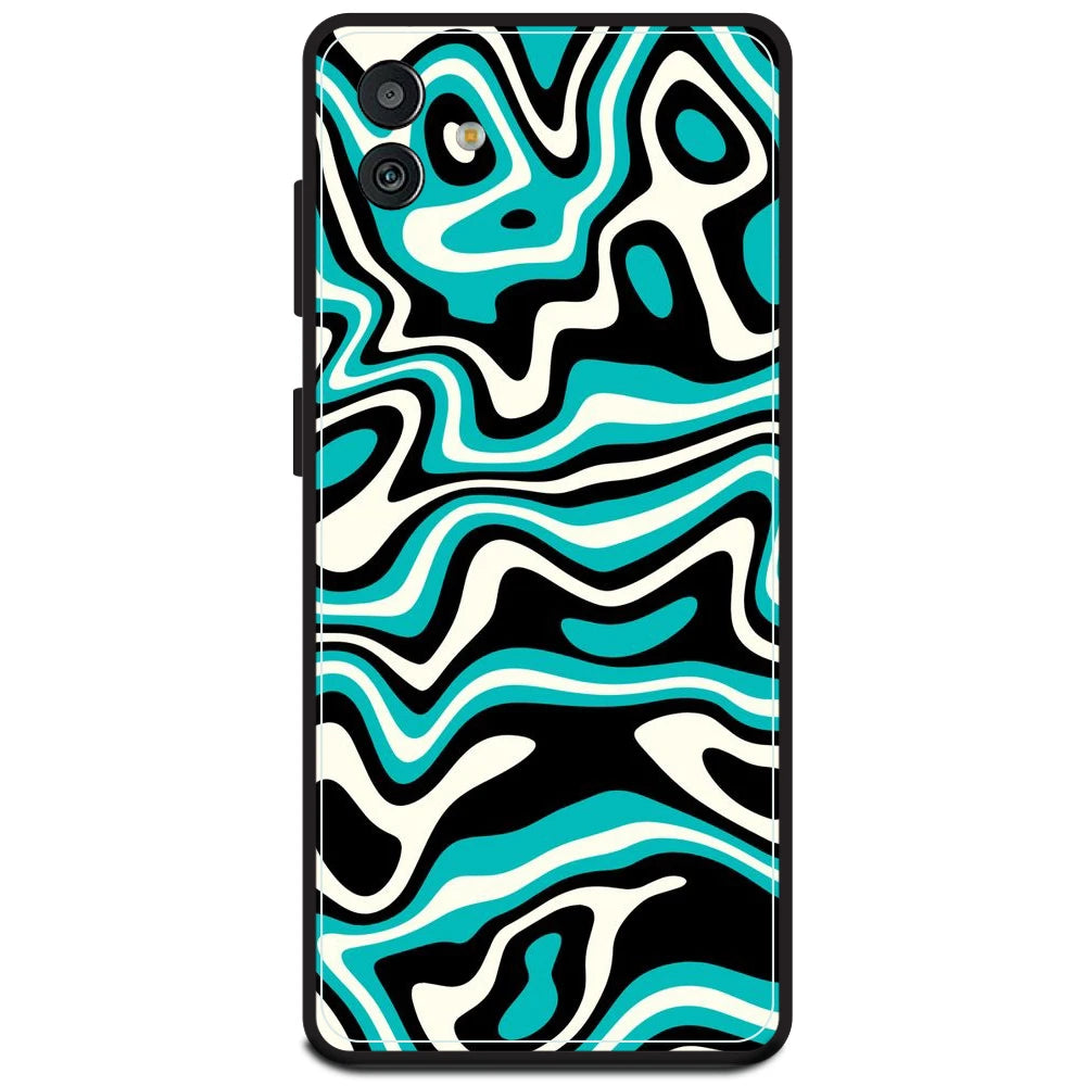 Blue & Black Waves - Armor Case For Samsung Models Samsung M13 5G