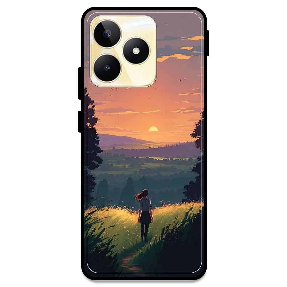 Girl & the Mountains - Armor Case For Realme Models Realme Narzo N53