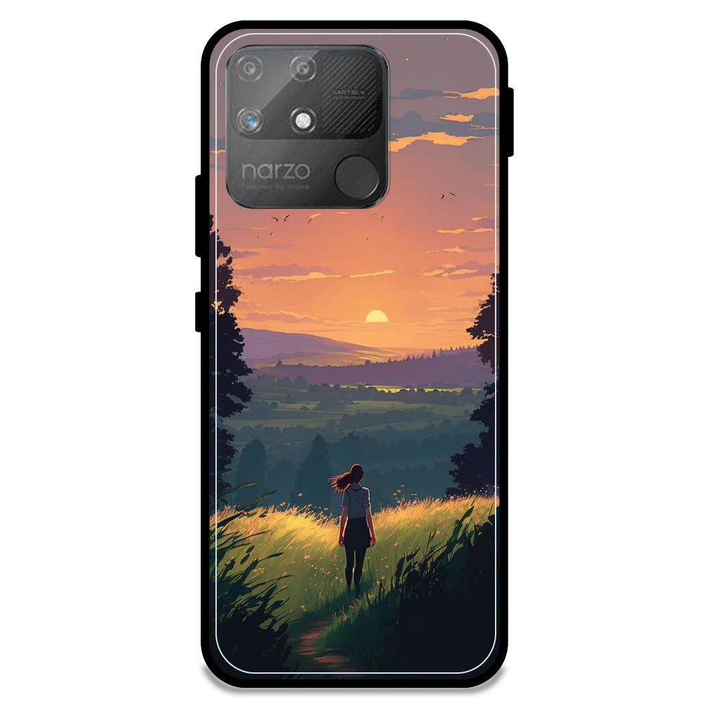 Girl & the Mountains - Armor Case For Realme Models Realme Narzo 50A