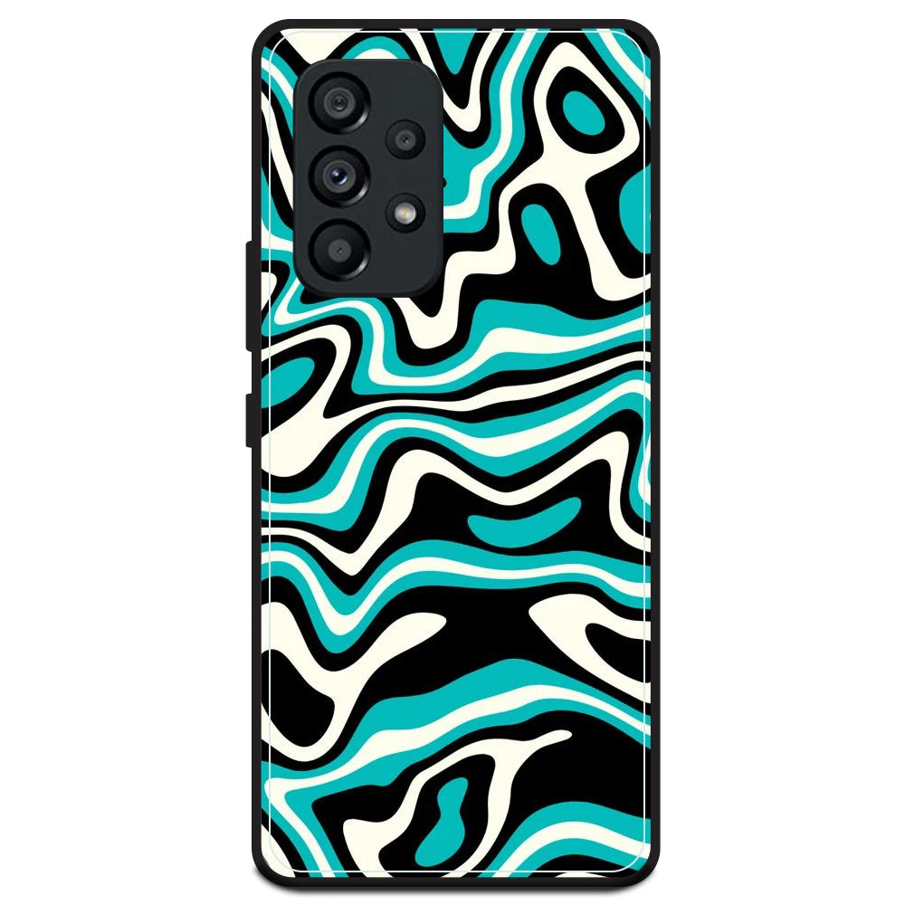 Blue & Black Waves - Armor Case For Samsung Models Samsung A53 5G