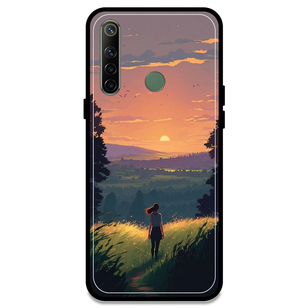 Girl & the Mountains - Armor Case For Realme Models Realme Narzo 10