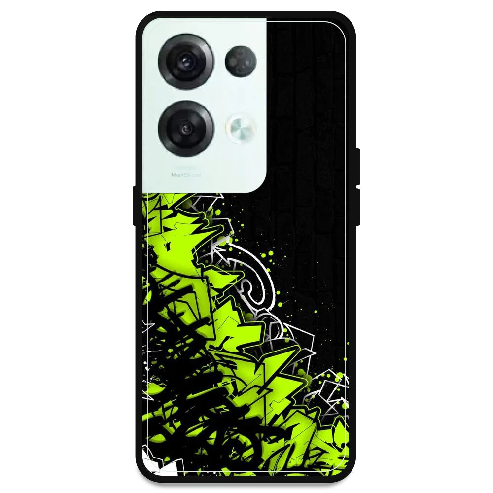 Green Graffiti - Armor Case For Oppo Models Oppo Reno 8 Pro 5G