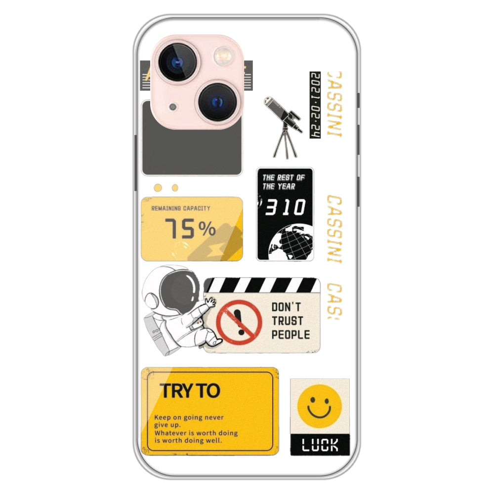 Space - Clear Printed Case For iPhone Models iphone 13