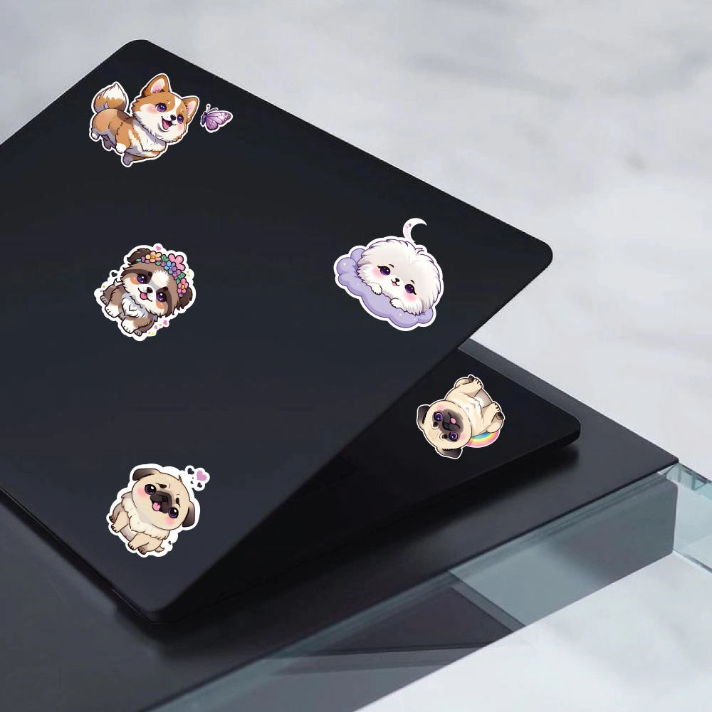 Dog Sticker Bundle – 42 Waterproof Aesthetic Stickers Infographic